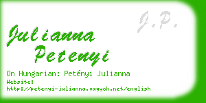 julianna petenyi business card