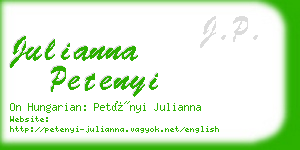 julianna petenyi business card